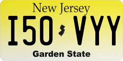 NJ license plate I50VYY