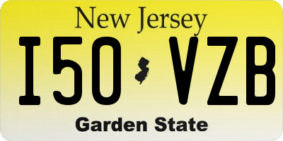 NJ license plate I50VZB