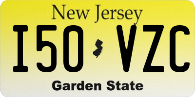 NJ license plate I50VZC