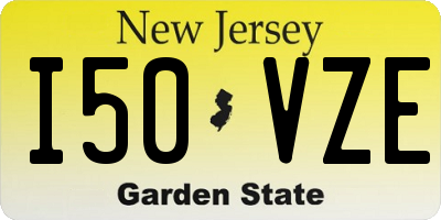 NJ license plate I50VZE