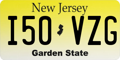 NJ license plate I50VZG