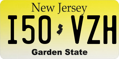 NJ license plate I50VZH