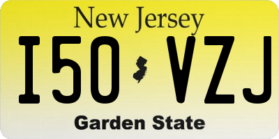 NJ license plate I50VZJ