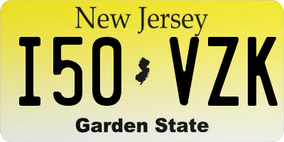 NJ license plate I50VZK