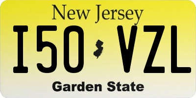 NJ license plate I50VZL