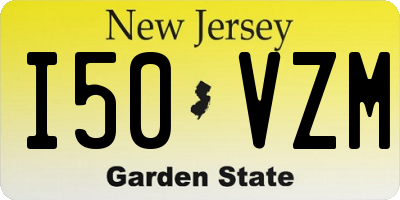 NJ license plate I50VZM