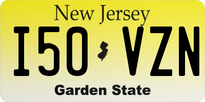 NJ license plate I50VZN