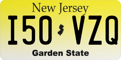 NJ license plate I50VZQ