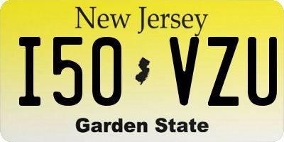 NJ license plate I50VZU