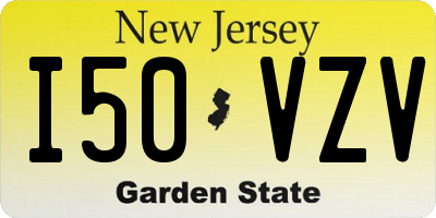 NJ license plate I50VZV