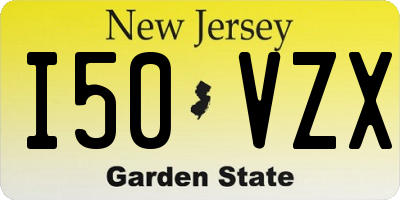 NJ license plate I50VZX