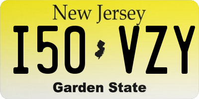 NJ license plate I50VZY