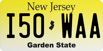 NJ license plate I50WAA