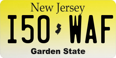 NJ license plate I50WAF