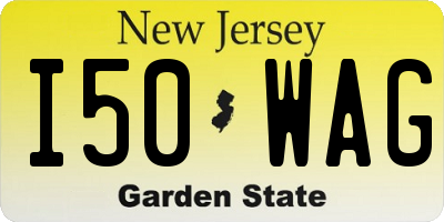 NJ license plate I50WAG