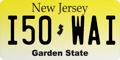 NJ license plate I50WAI