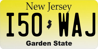 NJ license plate I50WAJ