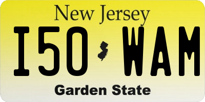 NJ license plate I50WAM