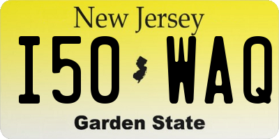 NJ license plate I50WAQ