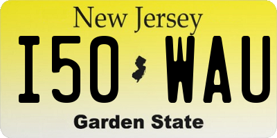 NJ license plate I50WAU