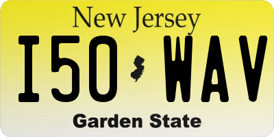 NJ license plate I50WAV