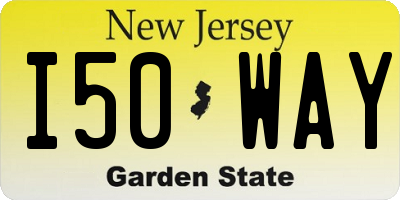 NJ license plate I50WAY
