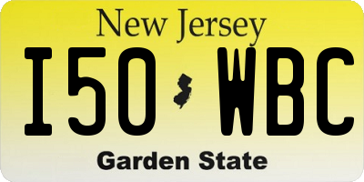 NJ license plate I50WBC