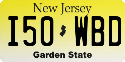 NJ license plate I50WBD