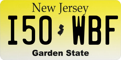 NJ license plate I50WBF