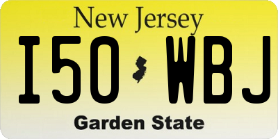 NJ license plate I50WBJ
