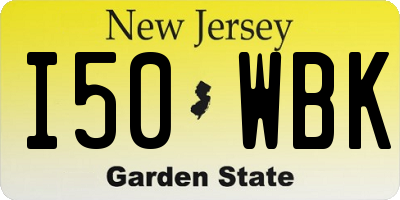 NJ license plate I50WBK