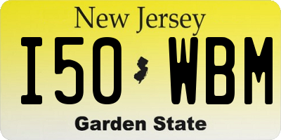 NJ license plate I50WBM