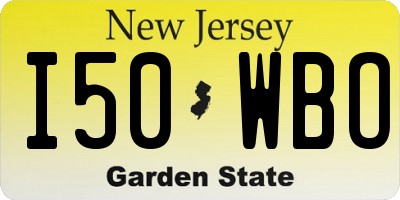 NJ license plate I50WBO