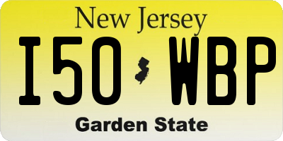 NJ license plate I50WBP