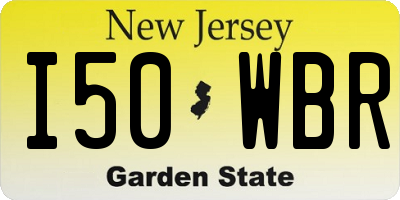 NJ license plate I50WBR