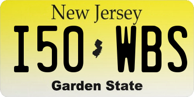 NJ license plate I50WBS