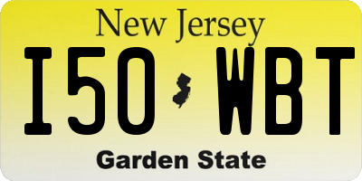 NJ license plate I50WBT
