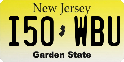 NJ license plate I50WBU