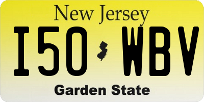 NJ license plate I50WBV