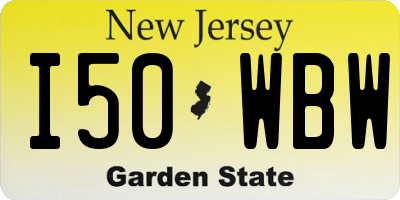 NJ license plate I50WBW