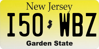 NJ license plate I50WBZ