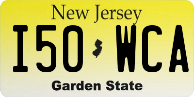 NJ license plate I50WCA