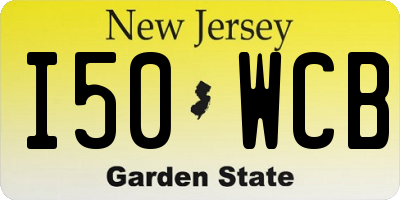 NJ license plate I50WCB
