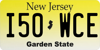 NJ license plate I50WCE