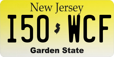 NJ license plate I50WCF