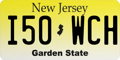 NJ license plate I50WCH