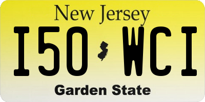 NJ license plate I50WCI