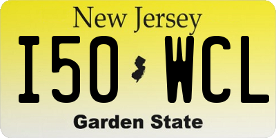 NJ license plate I50WCL