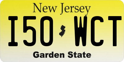 NJ license plate I50WCT