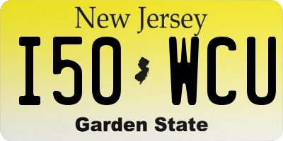 NJ license plate I50WCU